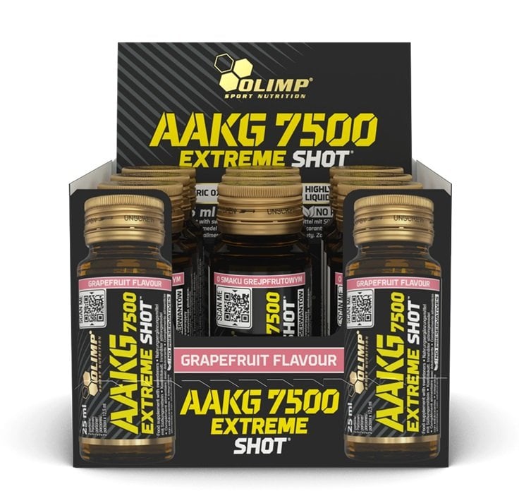 Olimp Nutrition - AAKG 7500 Extreme Shot Grapefrugt - 9 x 25 ml