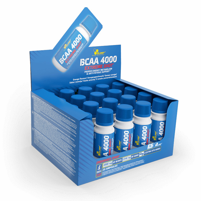 Olimp Nutrition - BCAA 4000 Extreme Shot, Orange - 20 x 60 ml.