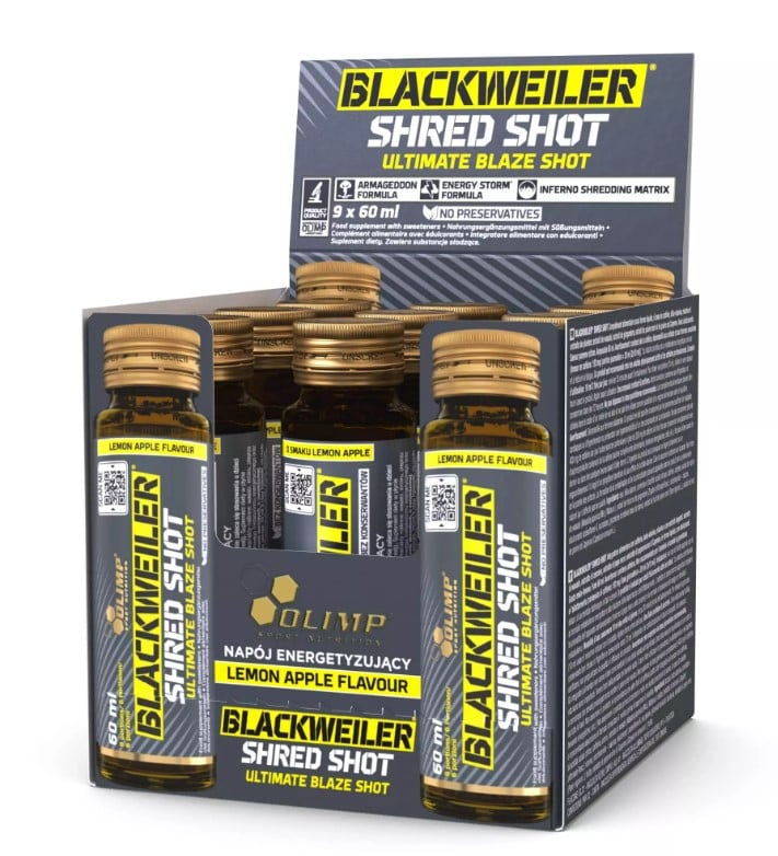 Olimp Nutrition - Blackweiler Shred Shot, Lemon Apple - 9 x 60 ml.