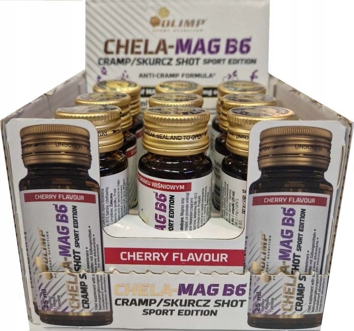 Olimp Nutrition - Chela-Mag B6 Cramp Shot, Cherry - 9 x 25 ml.