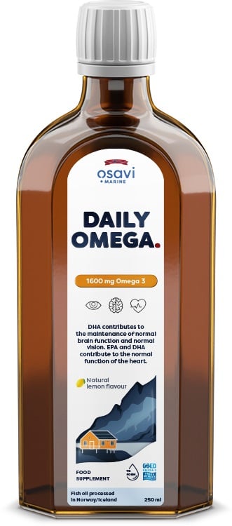 Osavi - Daily Omega, 1600mg Omega 3 (Natural Lemon) - 250 ml.