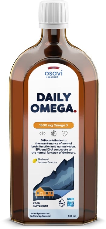 Osavi - Daily Omega, 1600mg Omega 3 (Natural Lemon) - 500 ml.