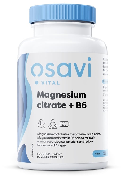 Osavi - Magnesium Citrate + B6, 375mg + 4.2mg - 90 vcaps