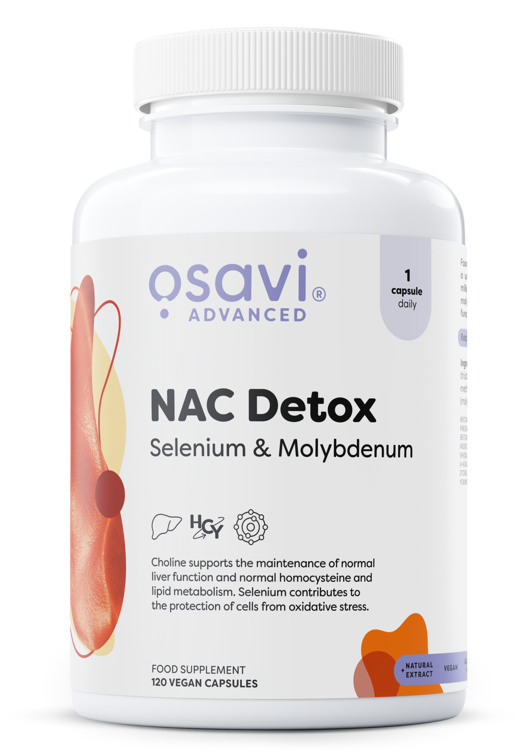Osavi - NAC Detox, Selen & Molybdæn - 120 veganske kapsler