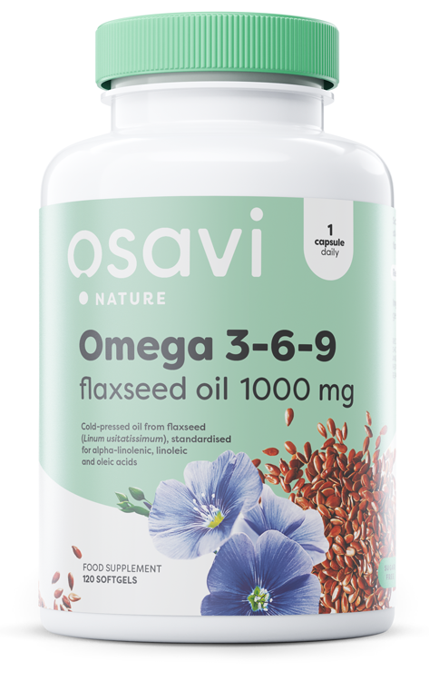 Osavi - Omega 3-6-9 Flaxseed Oil, 1000mg - 120 softgels