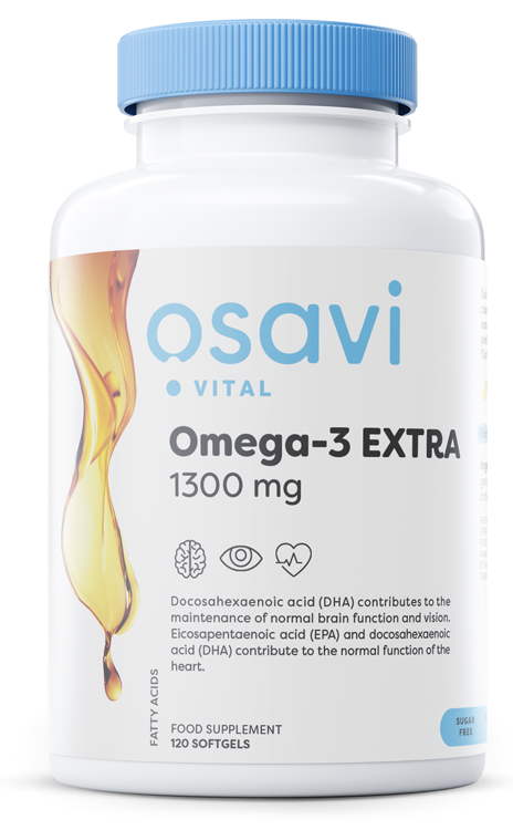 Osavi - Omega-3 Extra Molecularly Distilled, 1300mg (Lemon) - 120 softgels