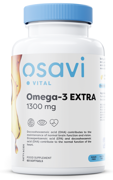 Osavi - Omega-3 Extra Molecularly Distilled, 1300mg (Lemon) - 60 softgels
