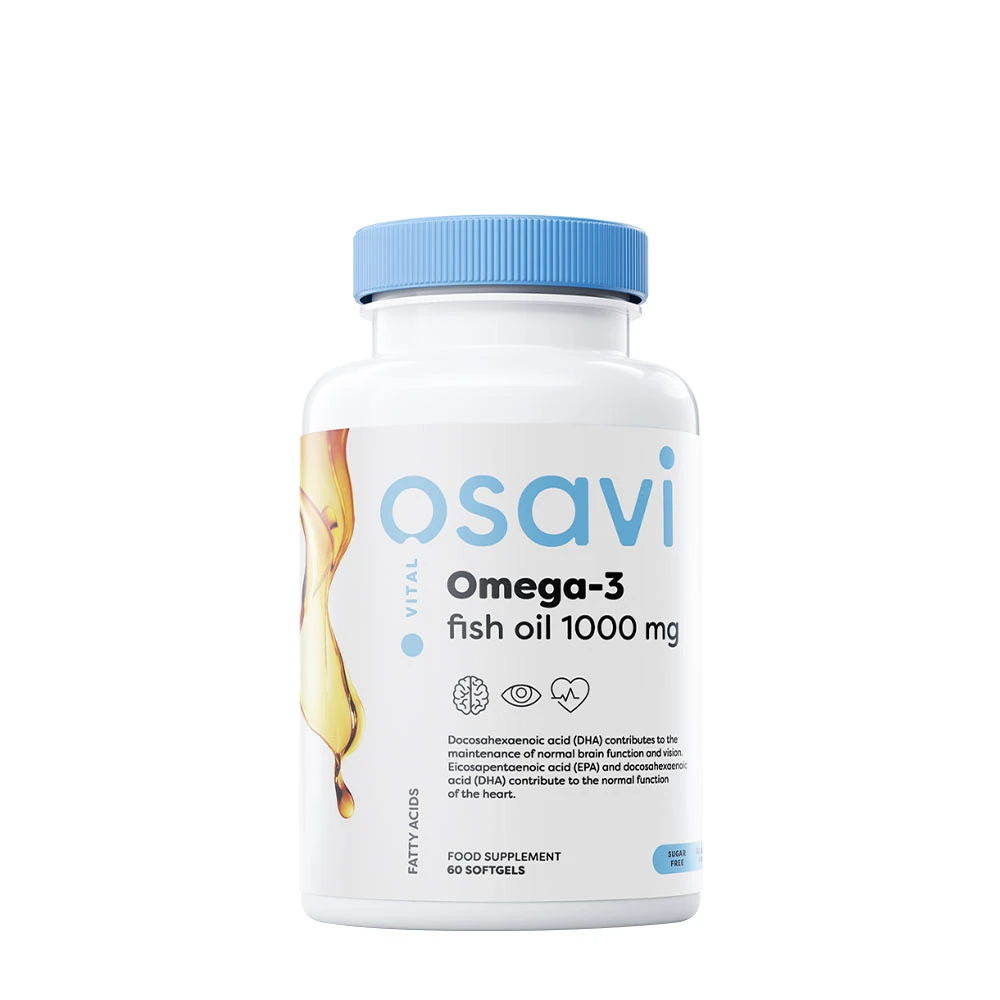 Osavi - Omega-3 Fish Oil Molecularly Distilled, 1000mg - 60 softgels billede