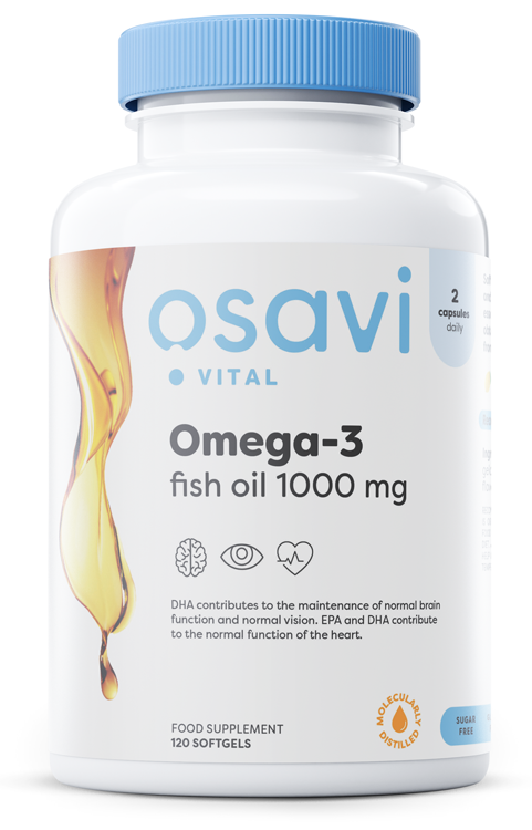 Osavi - Omega-3 Fish Oil Molecularly Distilled, 1000mg (Lemon) - 120 softgels