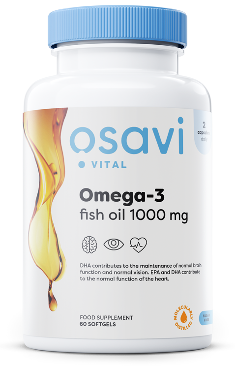 Osavi - Omega-3 Fish Oil Molecularly Distilled, 1000mg (Lemon) - 60 softgels