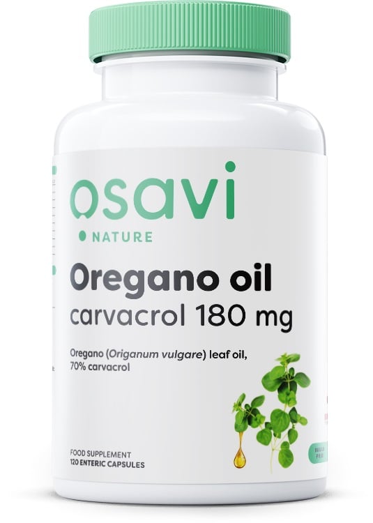 Oreganolie med Carvacrol - 180 mg - 120 enteriske kapsler