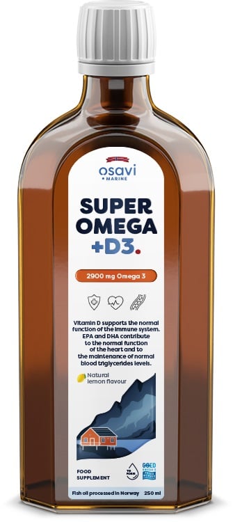 Osavi - Super Omega + D3, 2900mg Omega 3 (Lemon) - 250 ml.