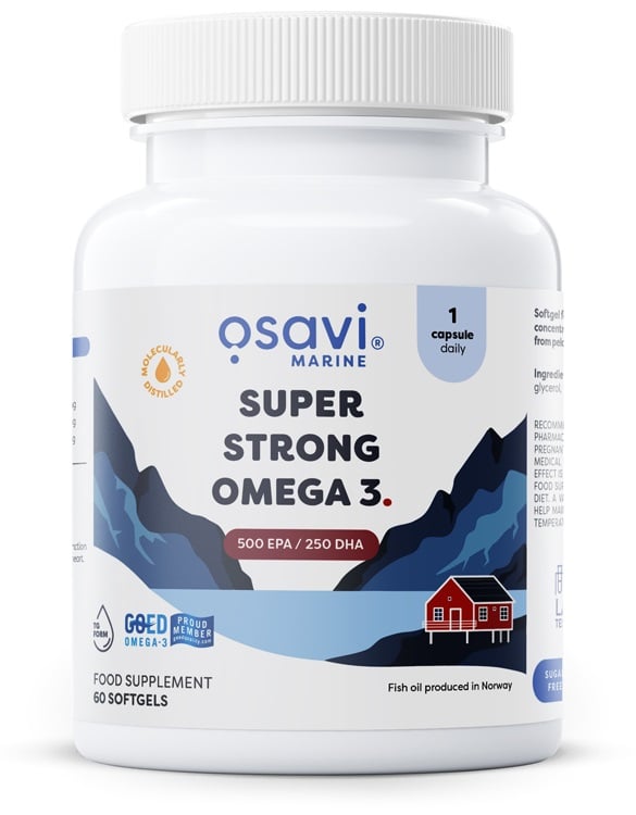 Osavi - Super Strong Omega 3, 500 EPA / 250 DHA - 60 softgels