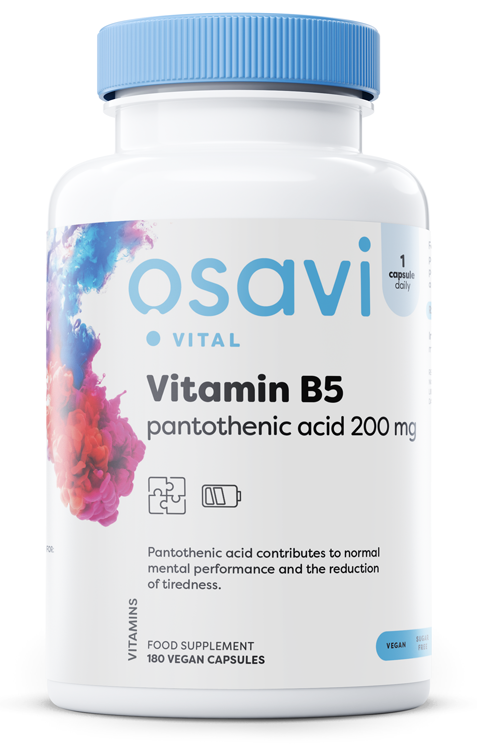 Osavi - Vitamin B5 Pantothenic Acid, 200mg - 180 vegan caps