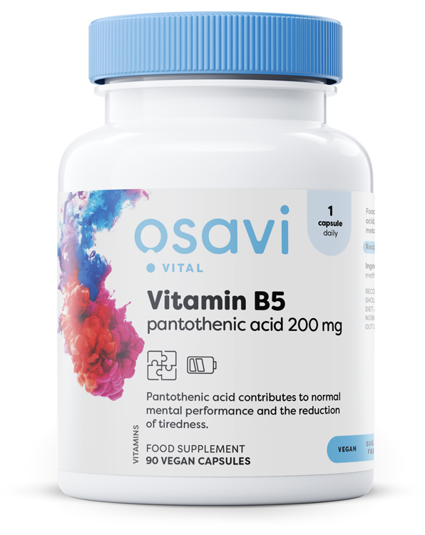 Osavi - Vitamin B5 Pantothenic Acid, 200mg - 90 vegan caps