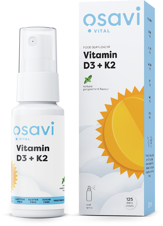 Osavi - Vitamin D3 + K2 Oral Spray, Peppermint - 25 ml.