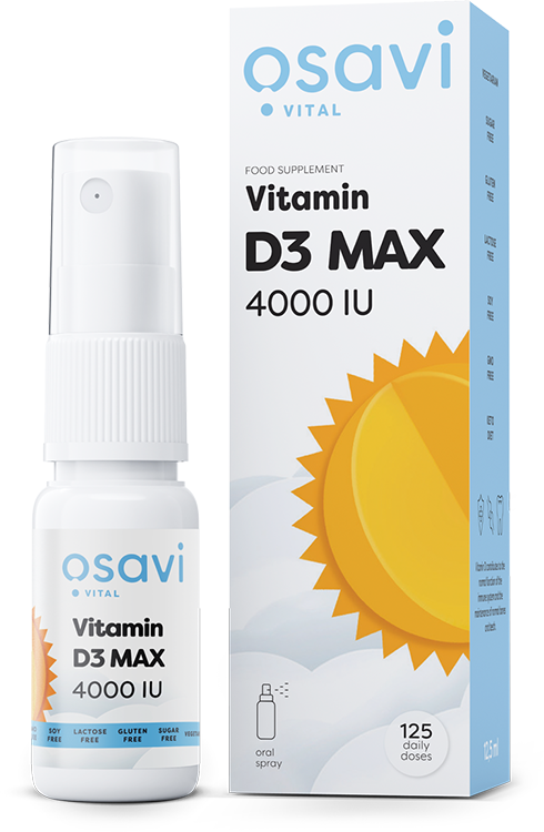 Osavi - Vitamin D3 Oral Spray, MAX 4000IU - 12.5 ml.