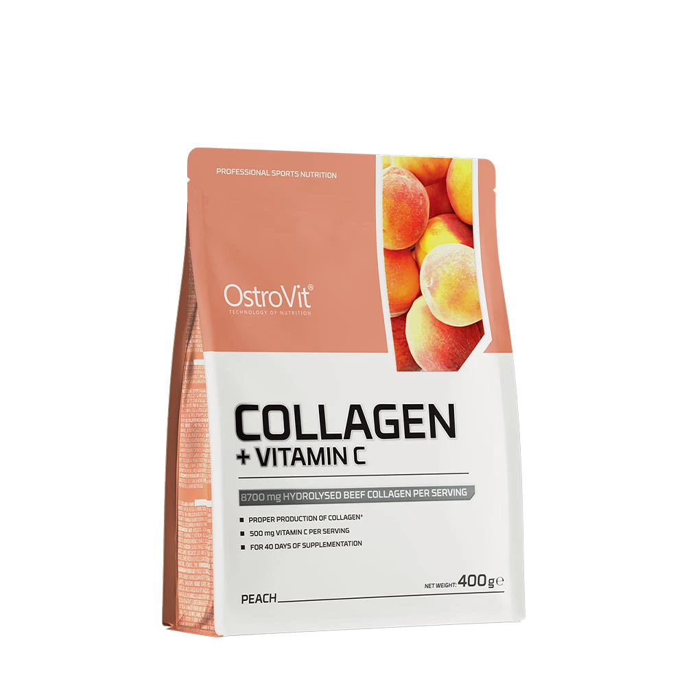 Ostrovit - Kollagen + Vitamin C, Fersken - 400g
