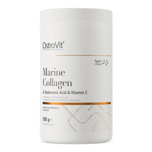 OstroVit - Marine Collagen & Hyaluronic Acid & Vitamin C, Mango & Pineapple - 500g