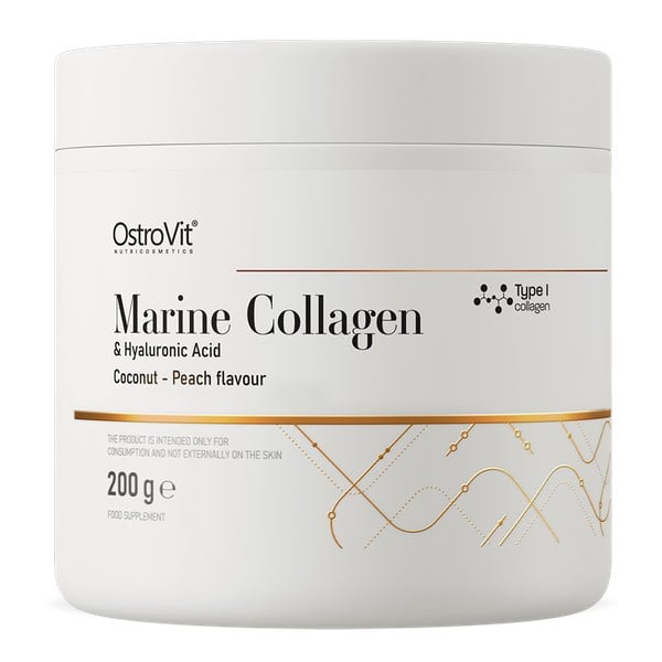 OstroVit - Marine Collagen & Hyaluronic Acid, Coconut Peach - 200g