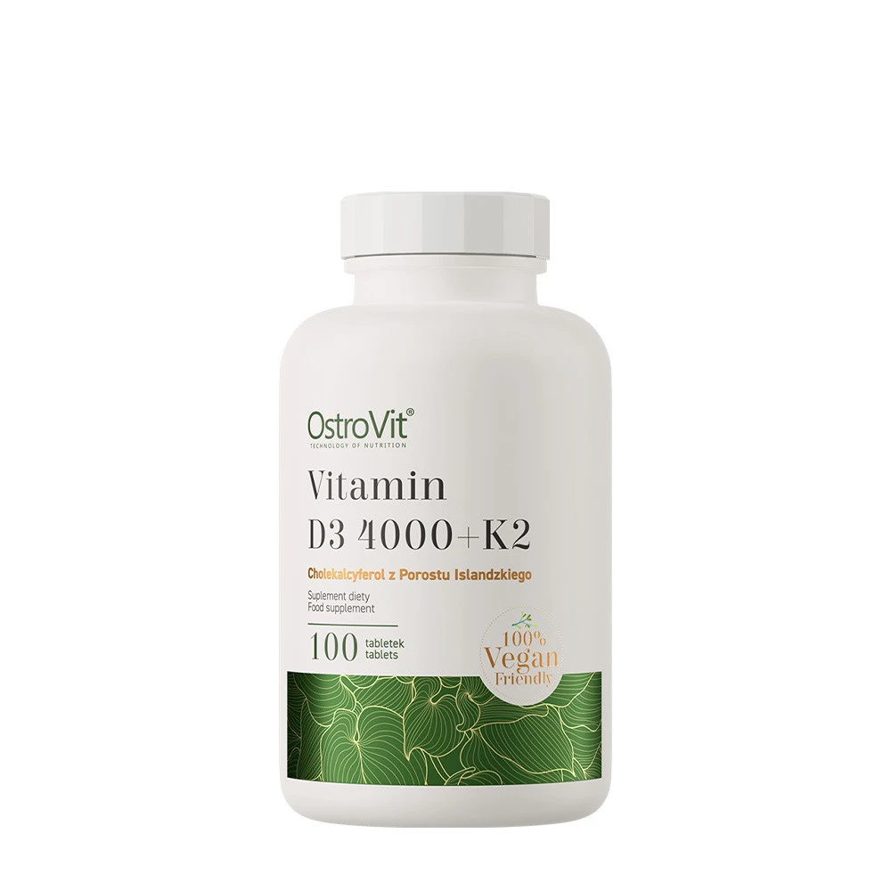 OstroVit - Vitamin D3 4000 + K2 Vegan - 100 tabs