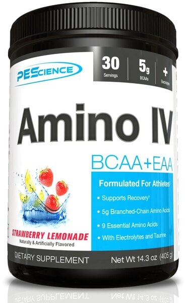 PEScience - Amino IV Jordbær Lemonade 405g