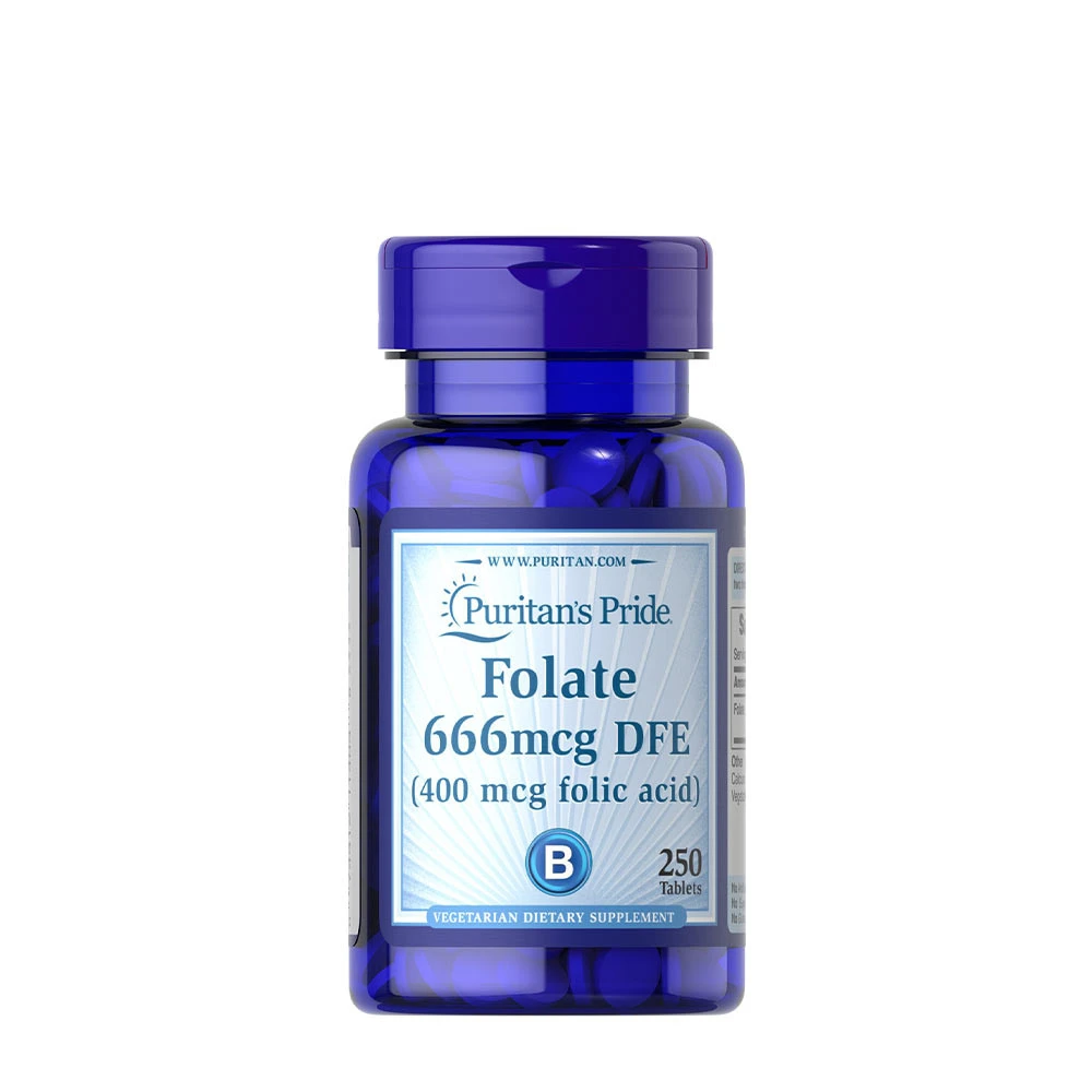 Puritan's Pride - Folate, 666mcg - 250 tablets billede
