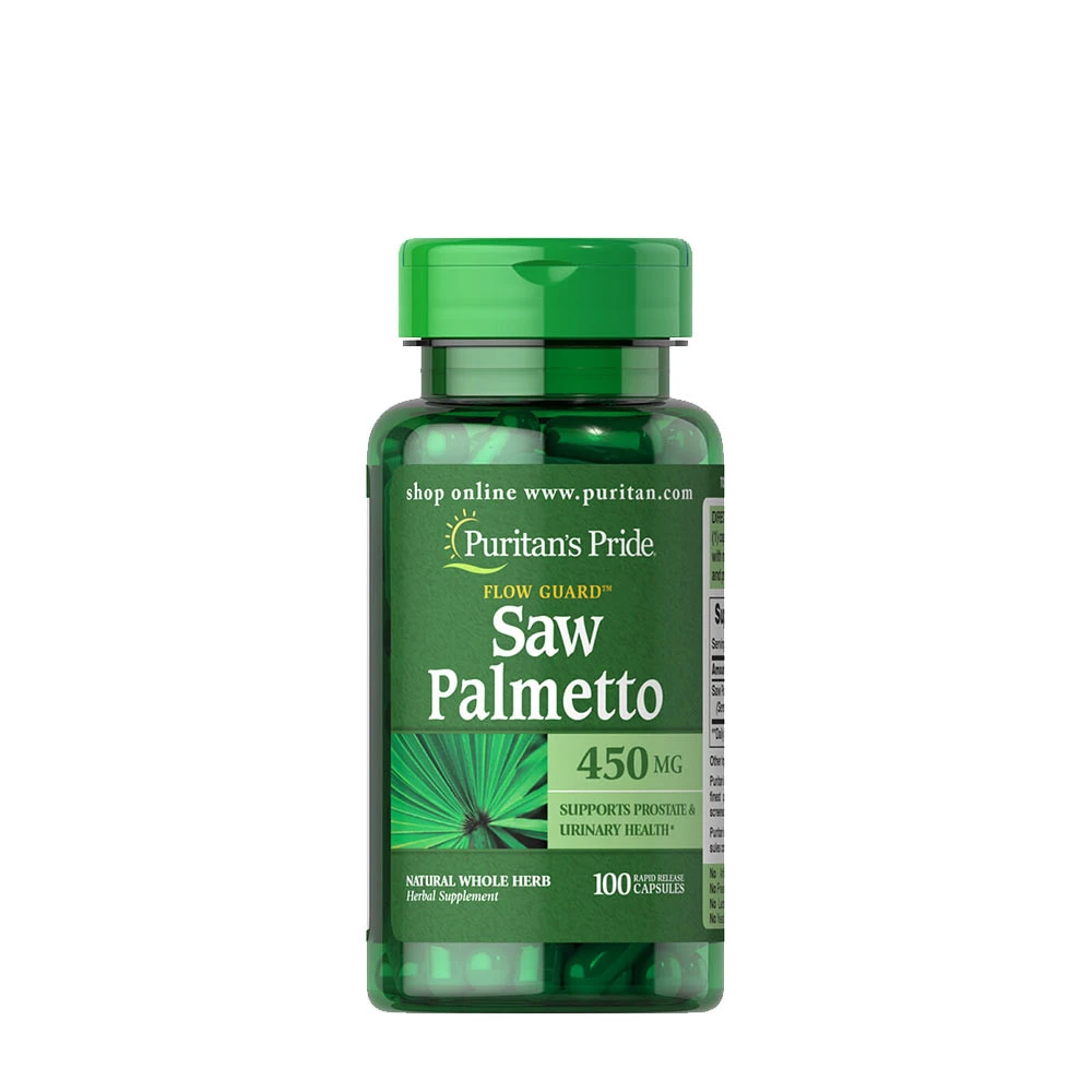 Puritan's Pride - Saw Palmetto, 450mg - 100 caps billede