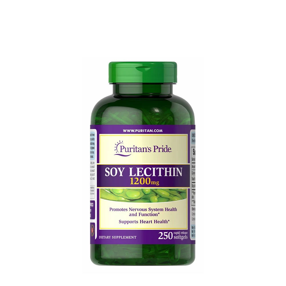 Puritan's Pride - Soy Lecithin, 1200mg - 250 softgels billede