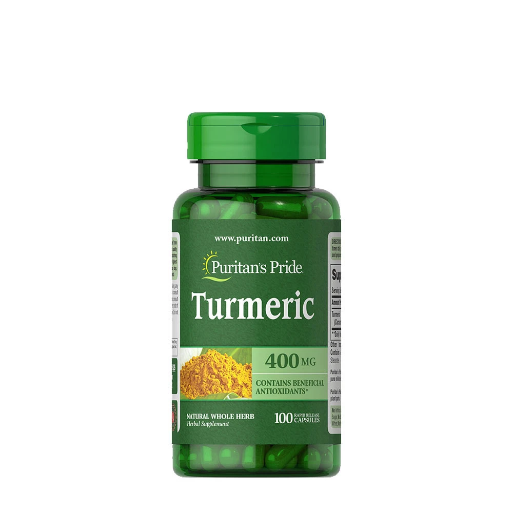 Puritan's Pride - Turmeric, 400mg - 100 caps billede
