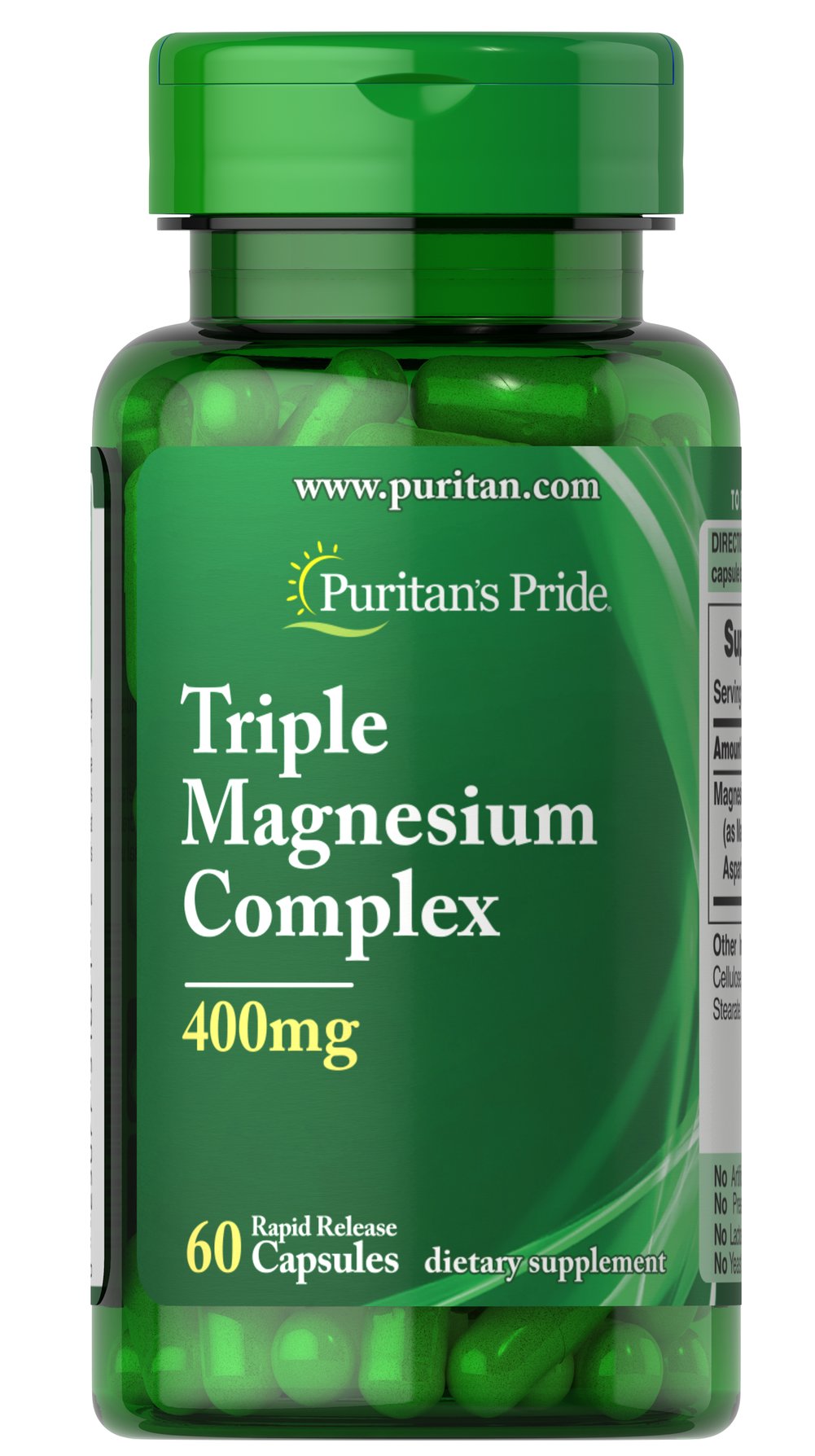 Puritan's Pride - Triple Magnesium Complex, 400 mg - 60 caps