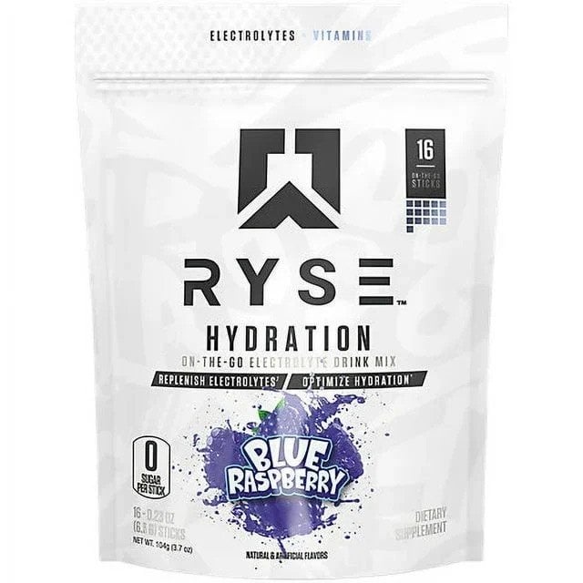 RYSE - Hydration Sticks, Blue Raspberry - 16 x 6.5g