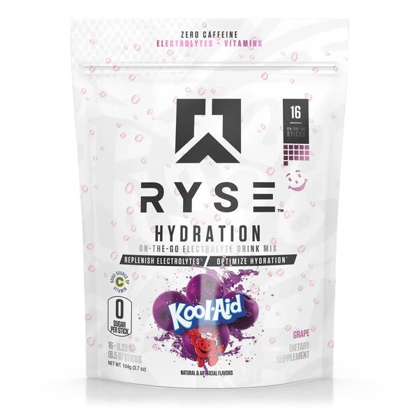RYSE - Hydration Sticks, Kool-Aid Grape - 16 x 6.5g