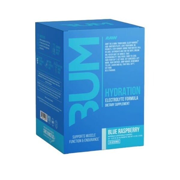 Raw Nutrition - Bum Hydration, Blue Raspberry - 20 x 6.1g