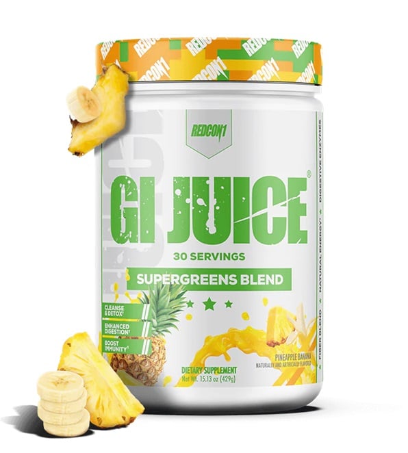 Redcon1 - GI Juice Supergreens Blend, Pineapple Banana - 429g