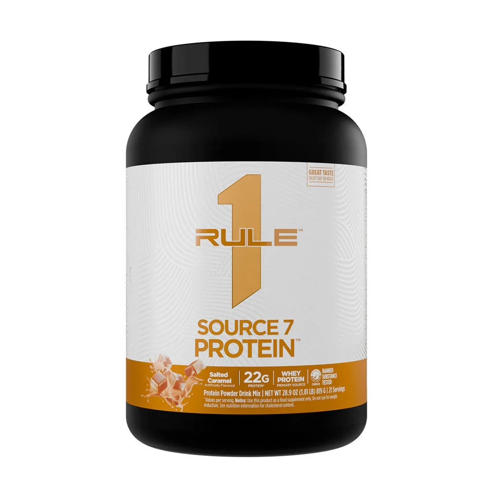 Rule One - Source7 Protein, Salted Caramel Gelato - 897g