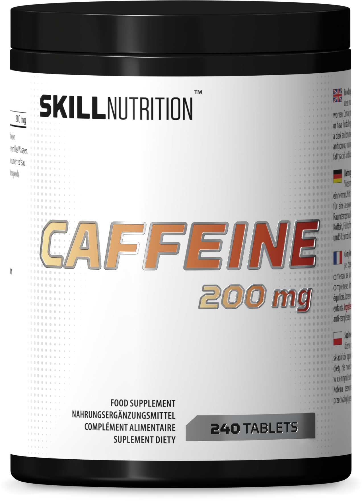 Skill Nutrition - Koffein, 200 mg - 240 tabletter