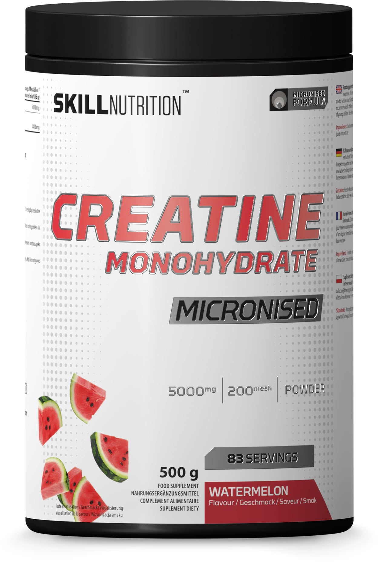 Skill Nutrition - Micronised Creatine Monohydrate Flavoured, Watermelon - 500g