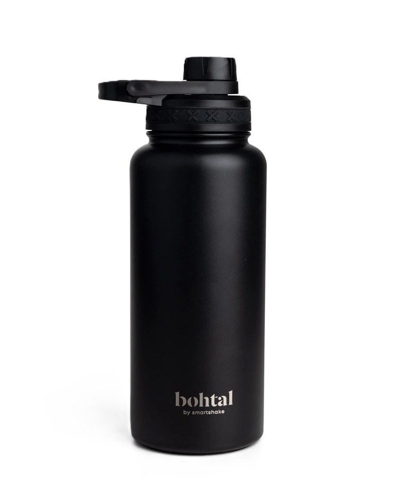 SmartShake - Bohtal Isoleret Sportsflaske, Sort - 960 ml