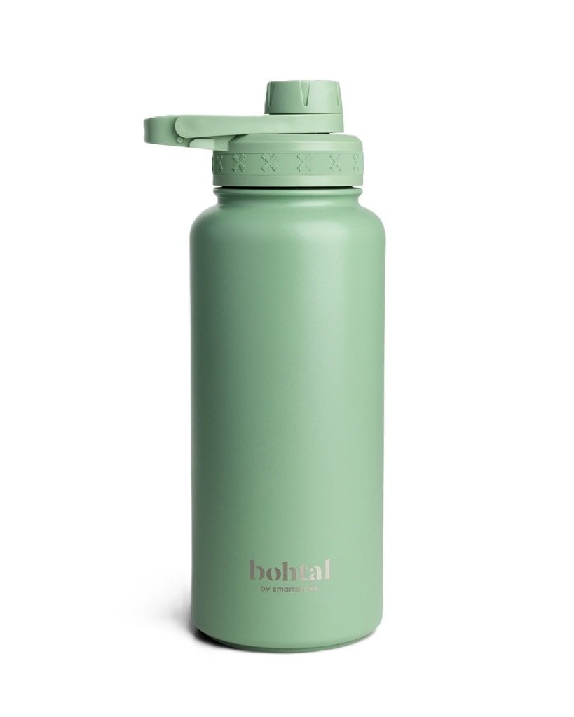 SmartShake - Bohtal Isoleret Sportflaske, Grøn - 960 ml