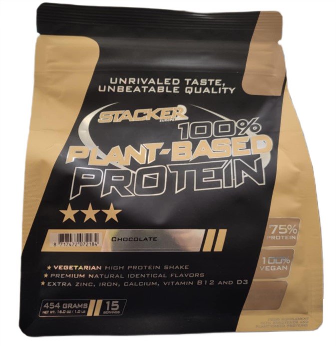 Stacker2 - 100% Plantebaseret Protein, Chokolade 454g