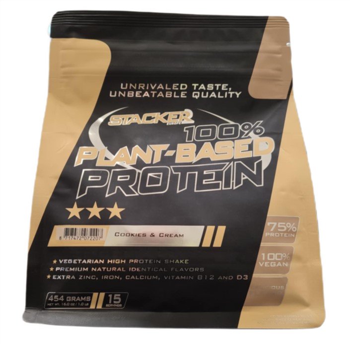 Stacker2 - 100% Plantebaseret Protein, Cookies & Cream 454g