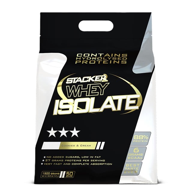 Stacker2 Europe - Whey Isolate, Cookies & Cream - 1500g