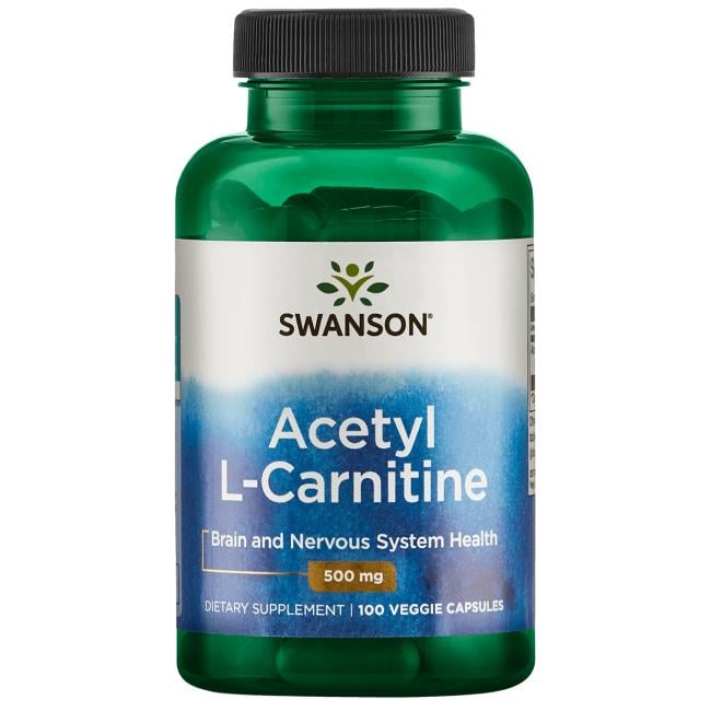 Swanson - Acetyl L-Carnitine, 500mg - 100 vcaps