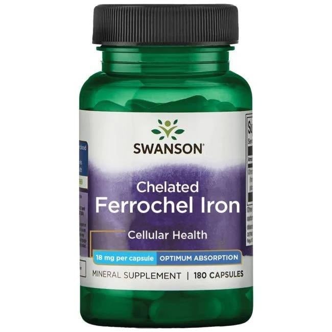 Swanson - Albion Ferrochel Iron, 18mg - 180 caps
