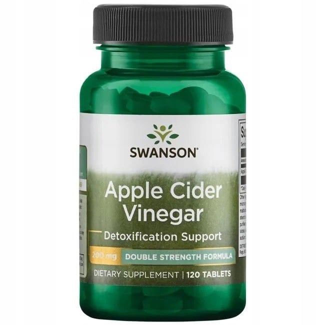 Swanson - Apple Cider Vinegar, 200mg Double-Strength - 120 tablets