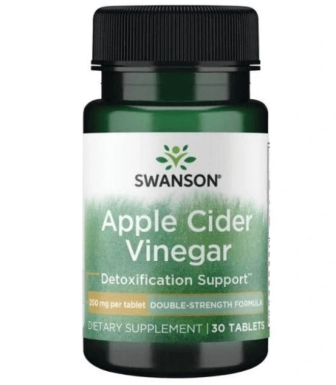 Swanson - Apple Cider Vinegar, 200mg Double-Strength - 30 tablets