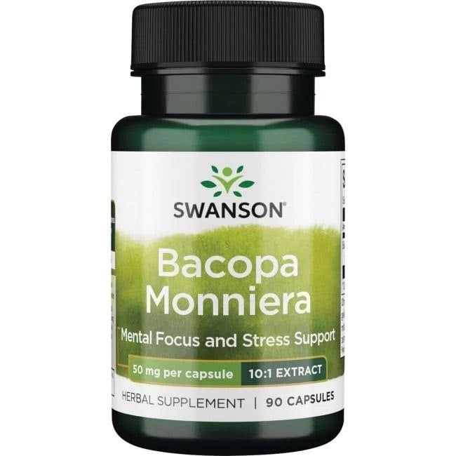 Swanson - Bacopa Monnieri 10:1 Ekstrakt 50 mg - 90 kapsler