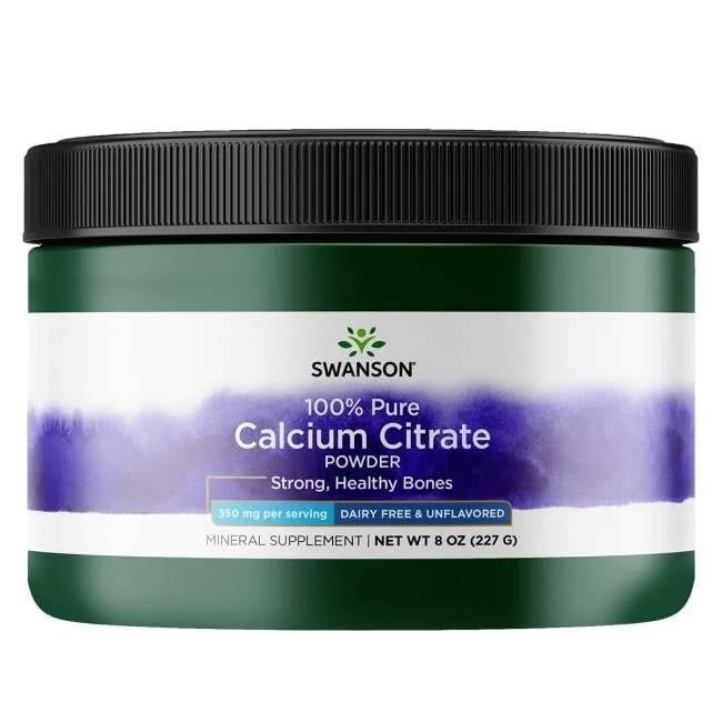 Swanson - Calcium Citrate Powder, 100% Pure and Dairy-Free - 227g