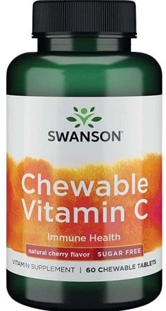 Swanson - Chewable Vitamin C, Natural Cherry Flavour - 60 chewable tablets